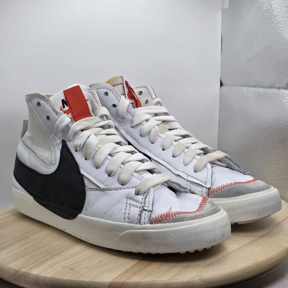 Nike Blazer Mid 77 Jumbo White Black Size 13 Mens Sneakers 2021 DD3111-100 - Picture 5 of 9